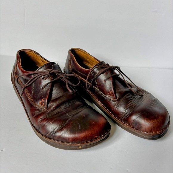 Birkenstock Brown Leather Shoes Oxford Derby Casual Lace Up Shoes 10 - Picture 7 of 16